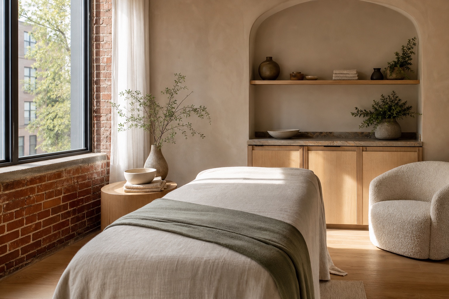 AI-created restorative wellness studio